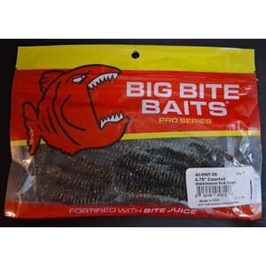 Big Bite Baits Pro Series 4.75" Coontail Worm Watermelon Red Magic 7-Pack